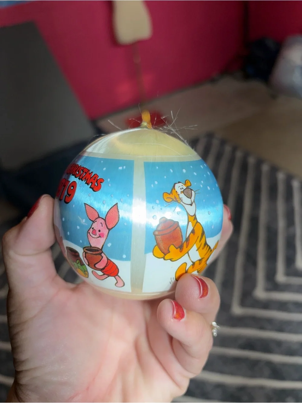 Vintage 1979 Disney Winnie the Pooh Christmas Ornament Merry Christmas Piglet